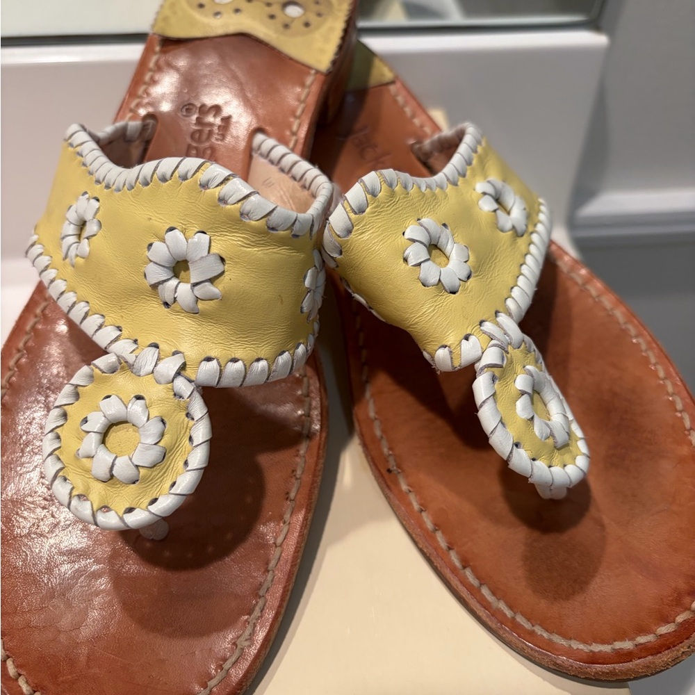 Jack Rogers Yellow and Tan Women's Sandals